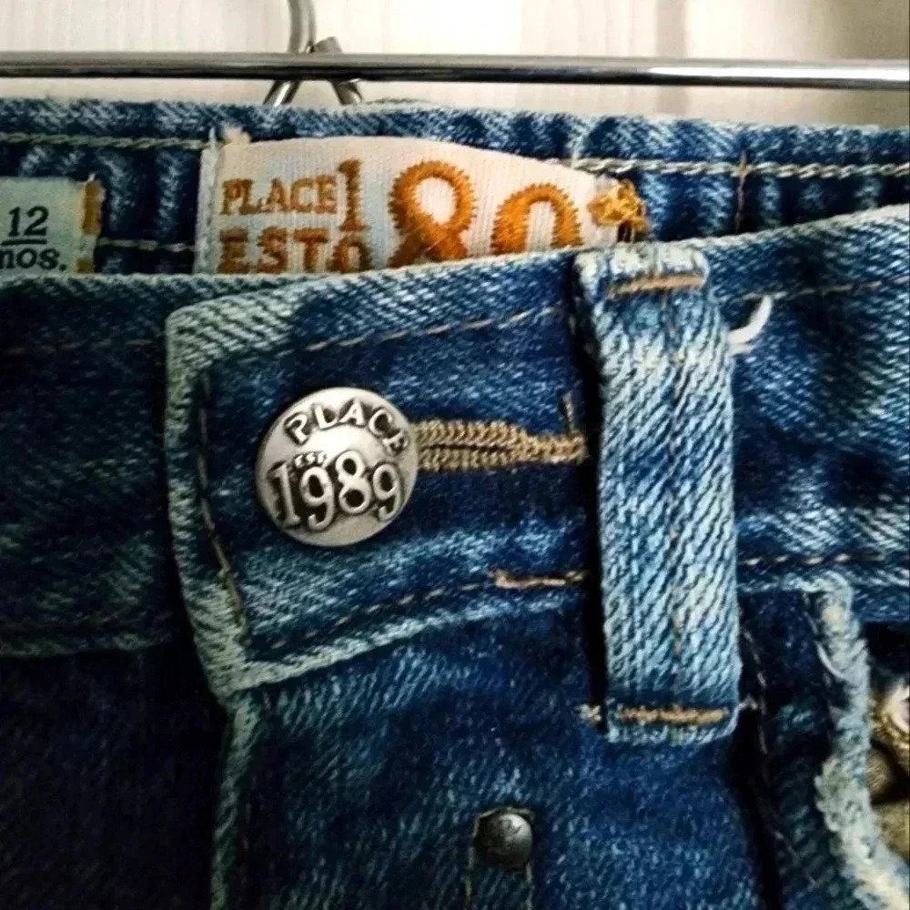 Place 1989 Infant Blue Jean's Size 12 Mos - Picture 5 of 10